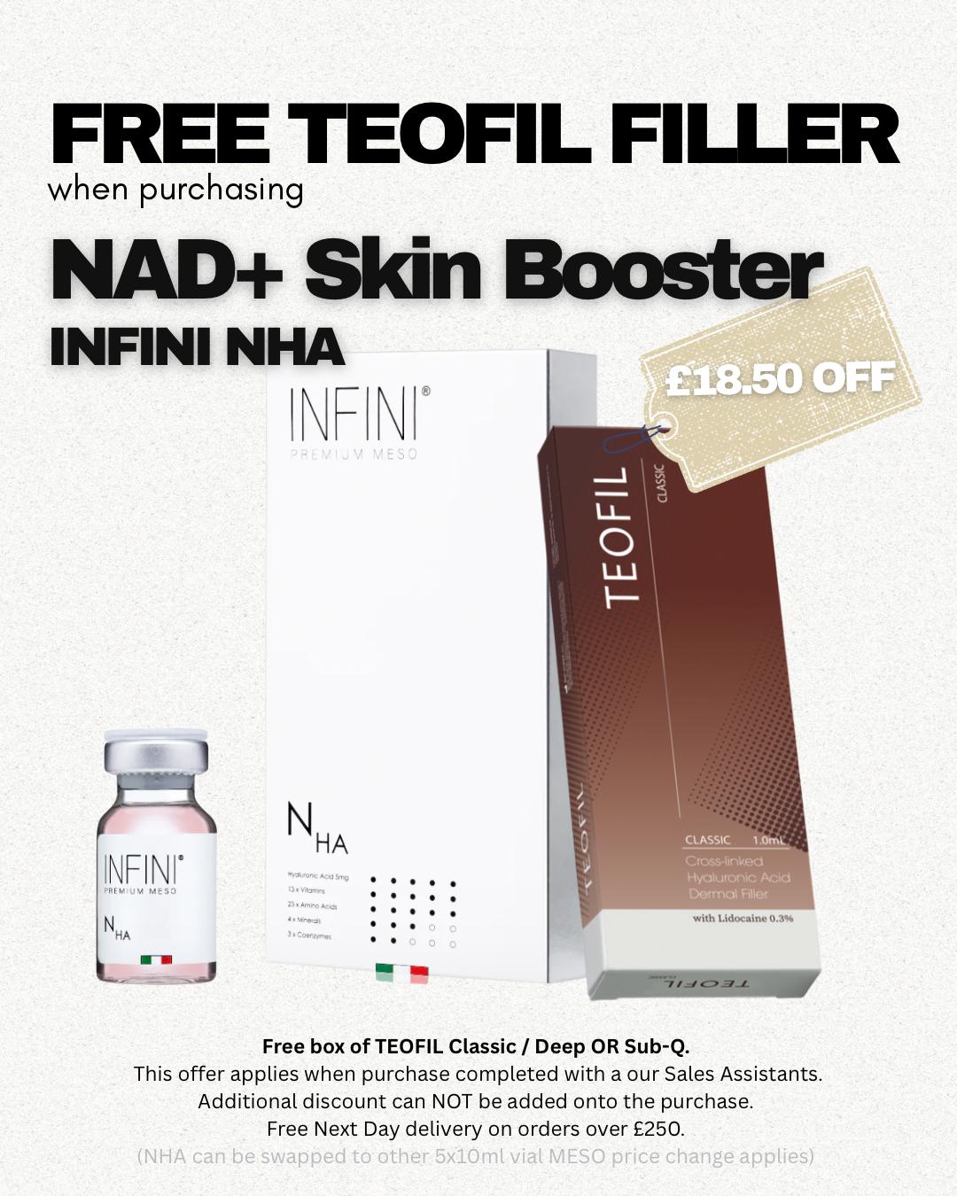 NAD Infini Skin Booster with FREE Teofil Dermal Filler